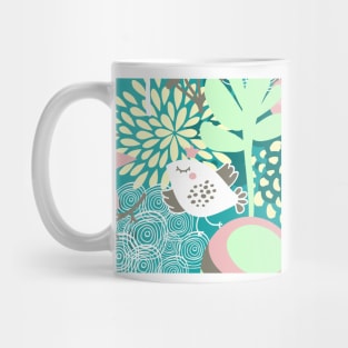 standard of flowers and birds Mug